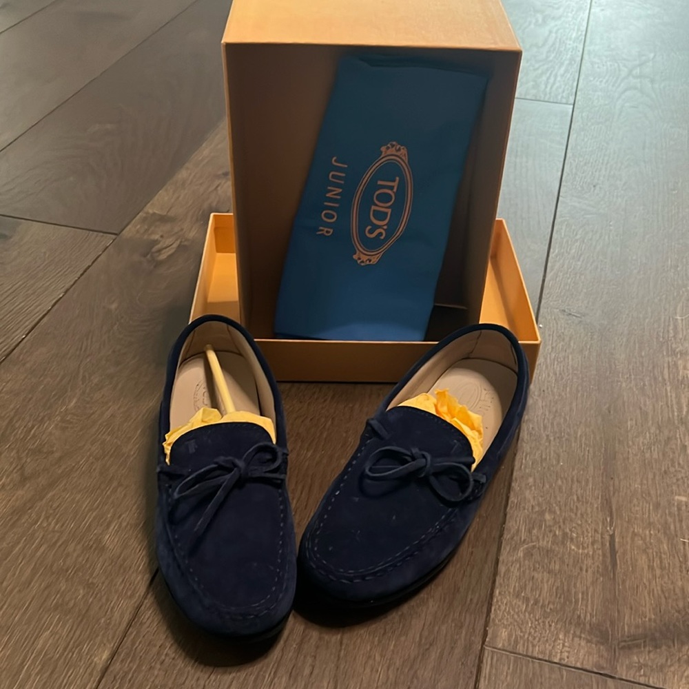 Authentic Tod’s Junior Suede Loafers